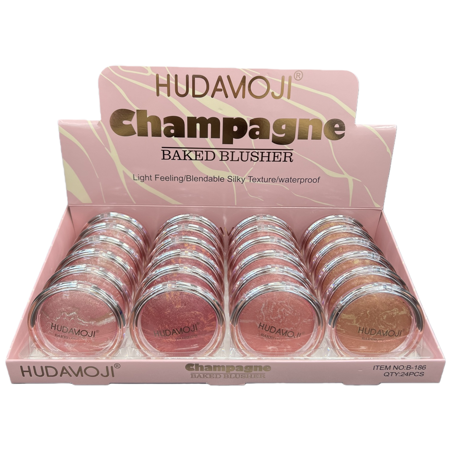 The pink packaging box, blush, soft matte finish, long-lasting color display, natural color improvement and complexion enhancement Item Picture