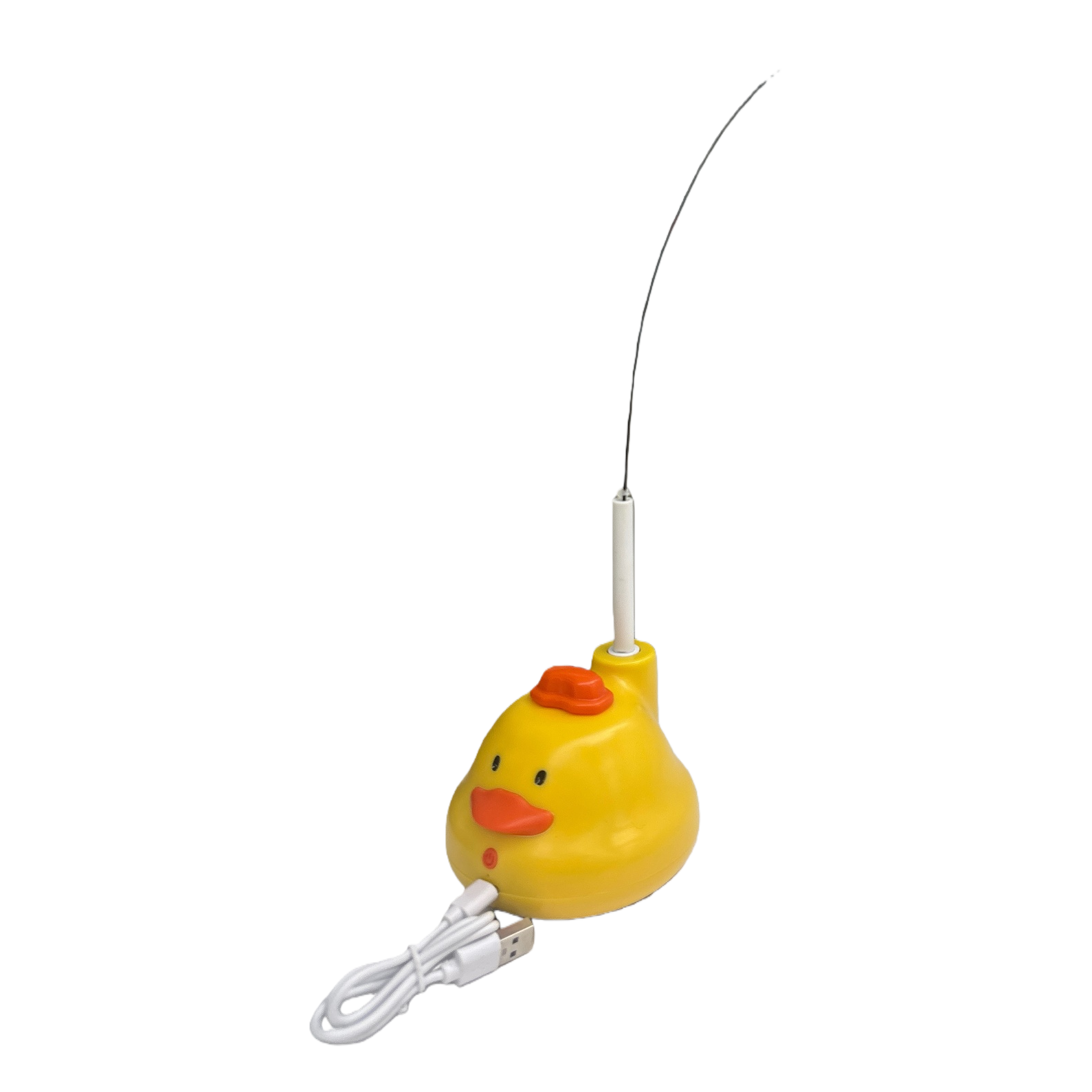 The yellow duck-shaped cute and adorable electric intelligent cat toy is both fun and educational Item Picture