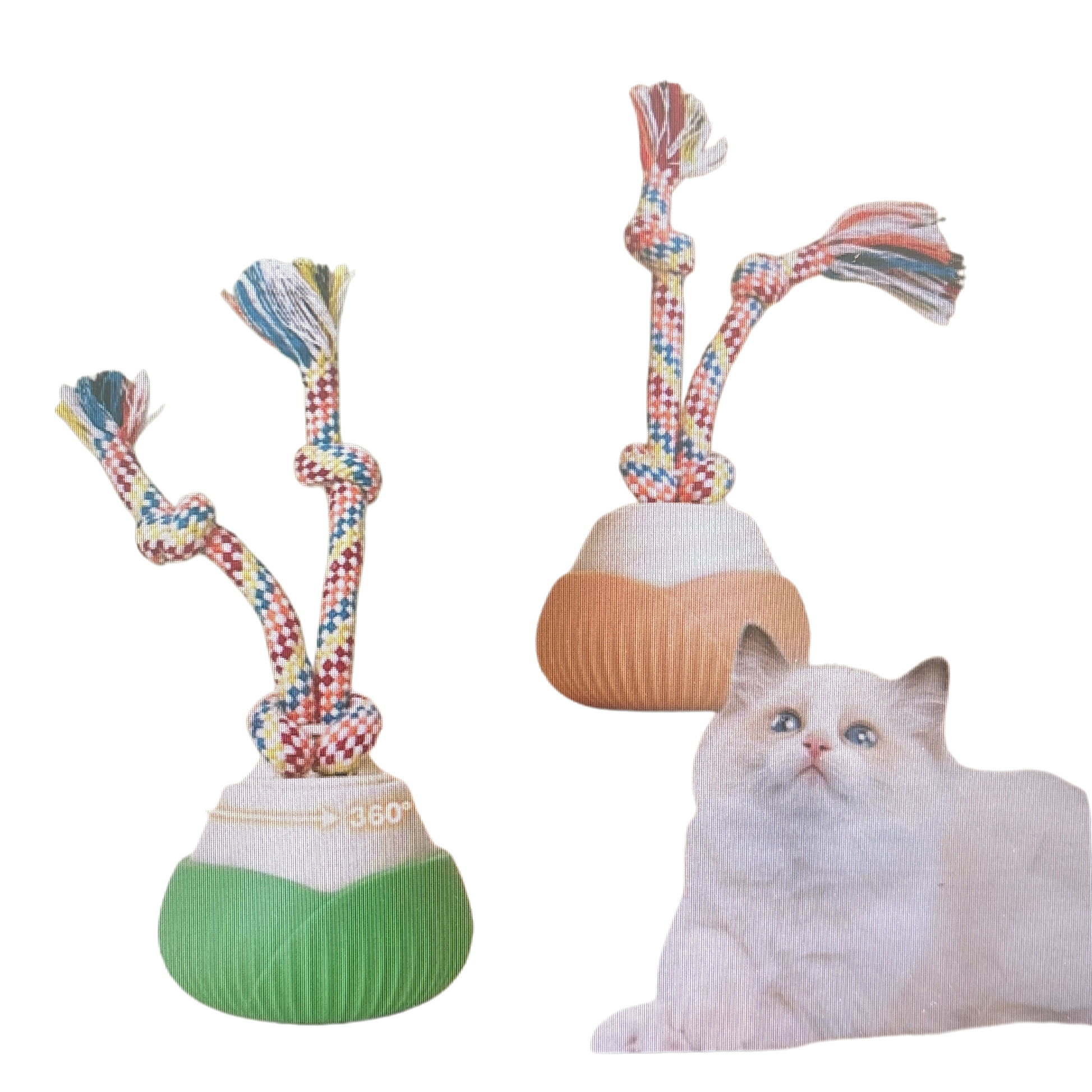 Colorful knot-tied cat toys, claw grinding, cat teasing, entertainment and intelligence interactive toys Item Picture