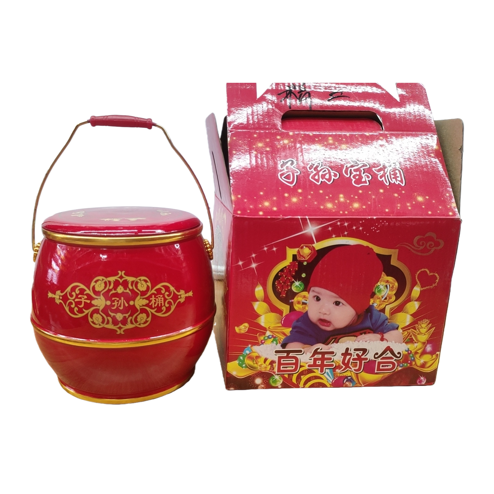 البرميل الأحمر وصناديق علب الهدايا التذكارية التقليدية الصينية التقليدية Item Picture