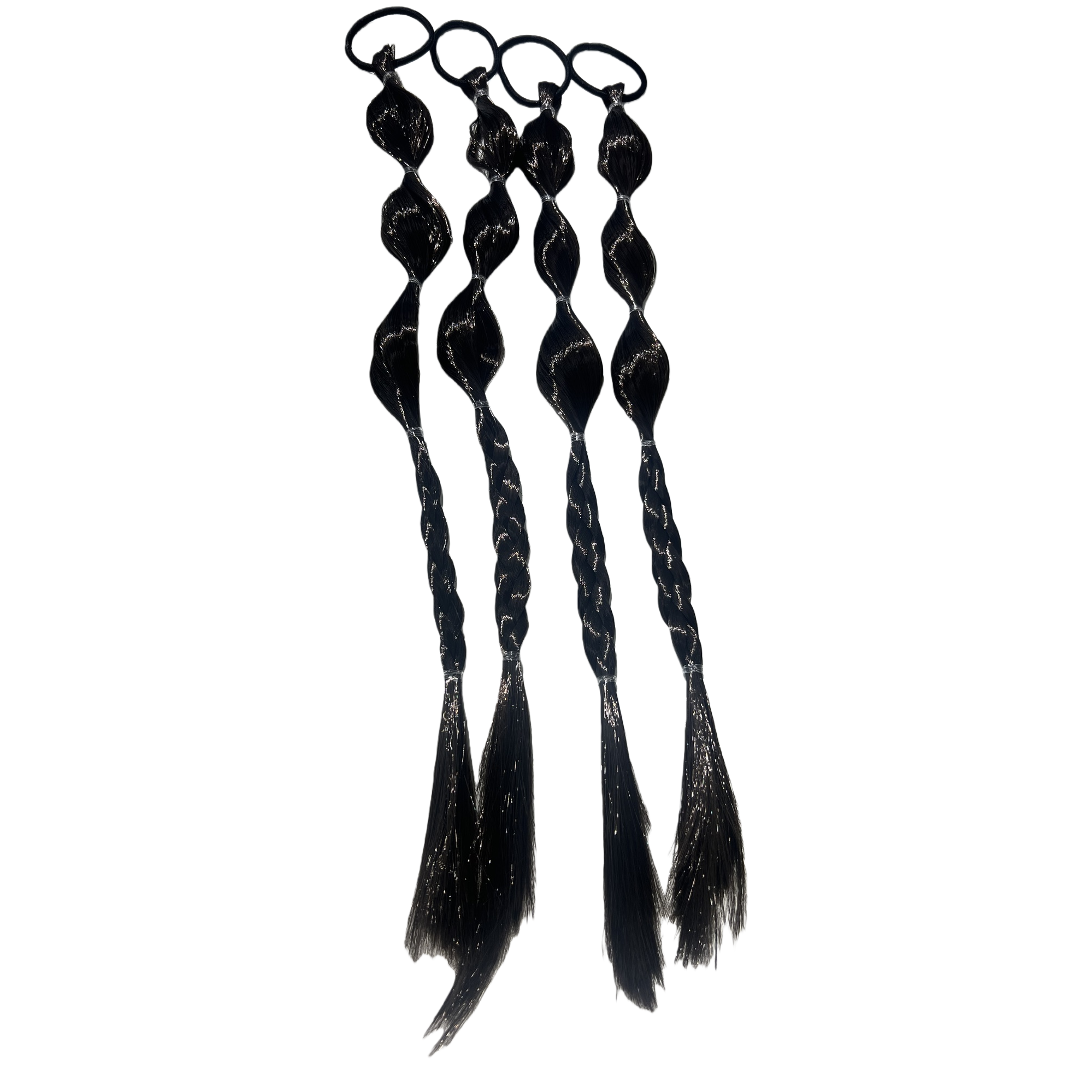 Black ponytail accessory, Korean-style simple hair accessory, simulated hair strands, hair tying tool Item Picture