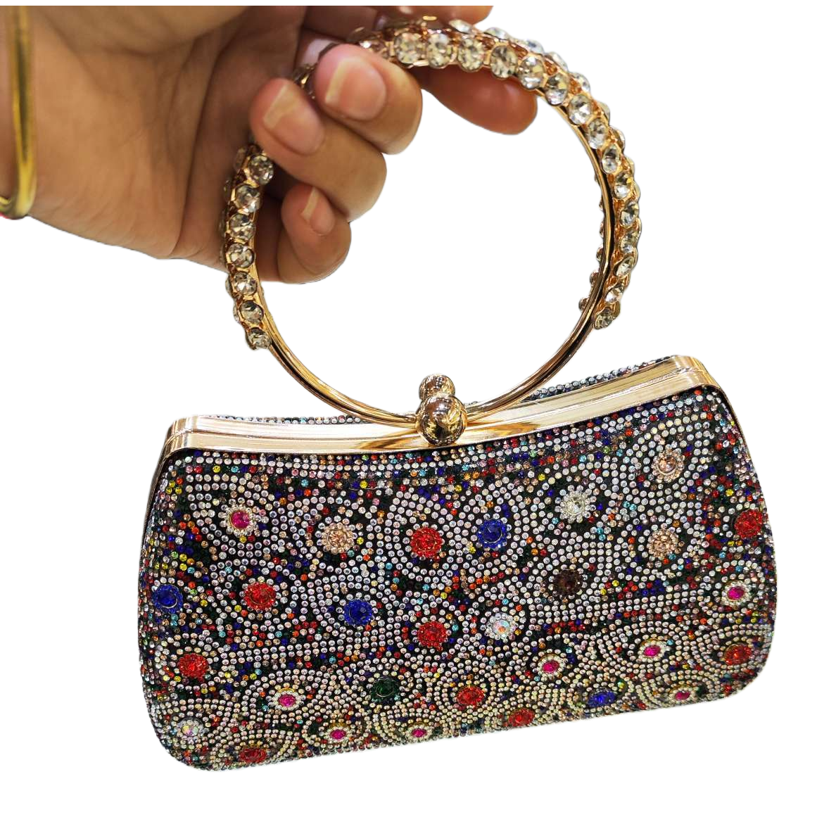 حقائب يدوية ملونة مزخرفة بالحفر المائي Item Picture