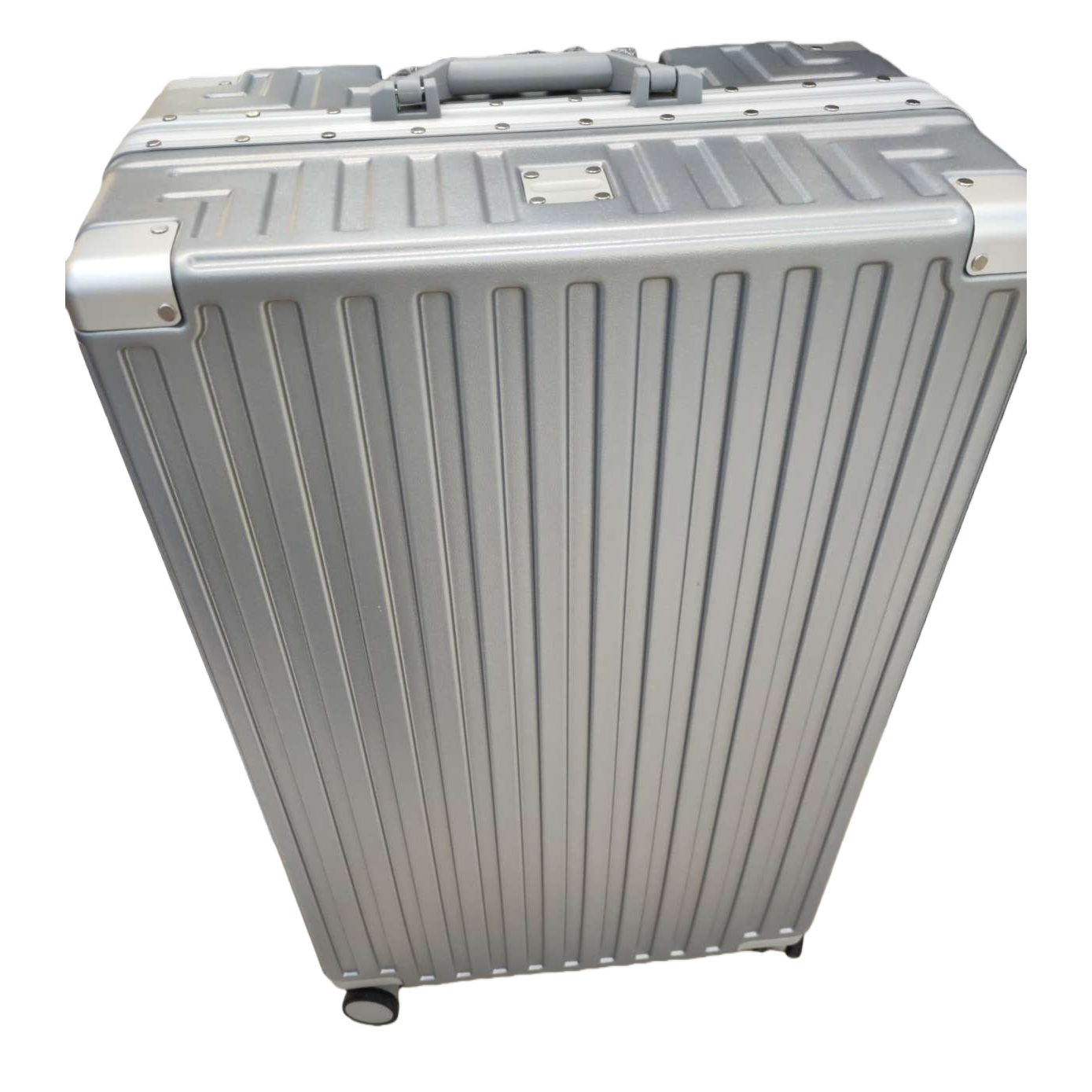 Silver swivel wheel suitcase, 20-inch lightweight and wear-resistant travel case Item Picture