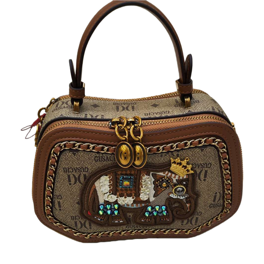Коричневая сумочка с изображением слона Item Picture