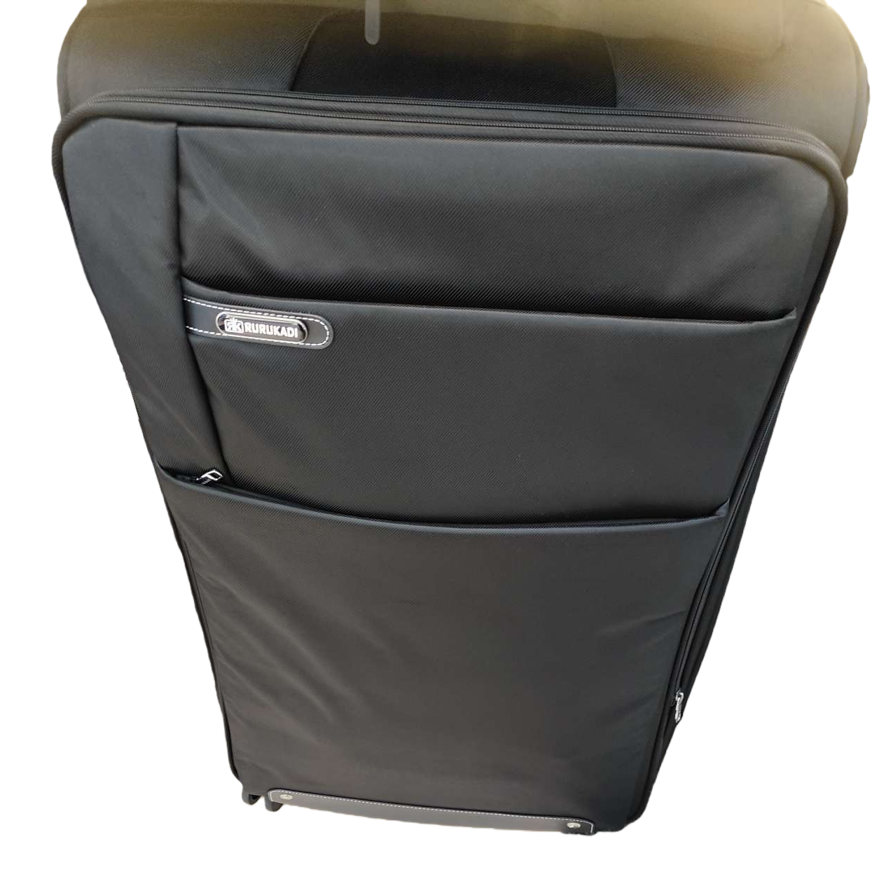 Black lightweight swivel wheel suitcase, 20-inch PC material wear-resistant and silent travel case Item Picture