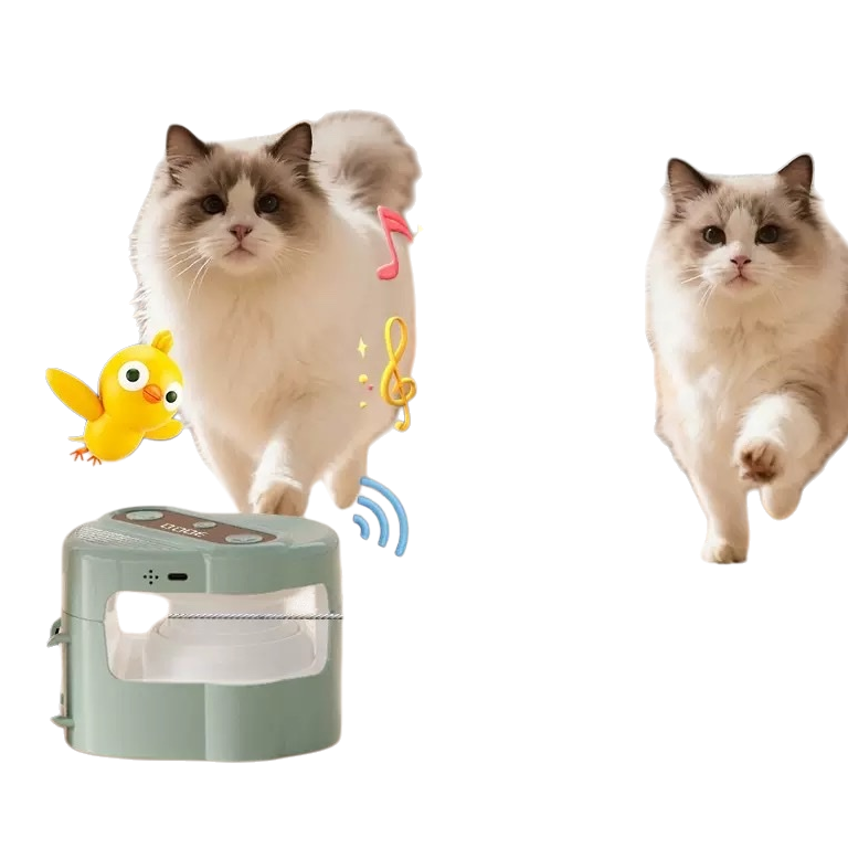 A light green smart and fun cat chaser that simulates hunting and playing with cats Item Picture
