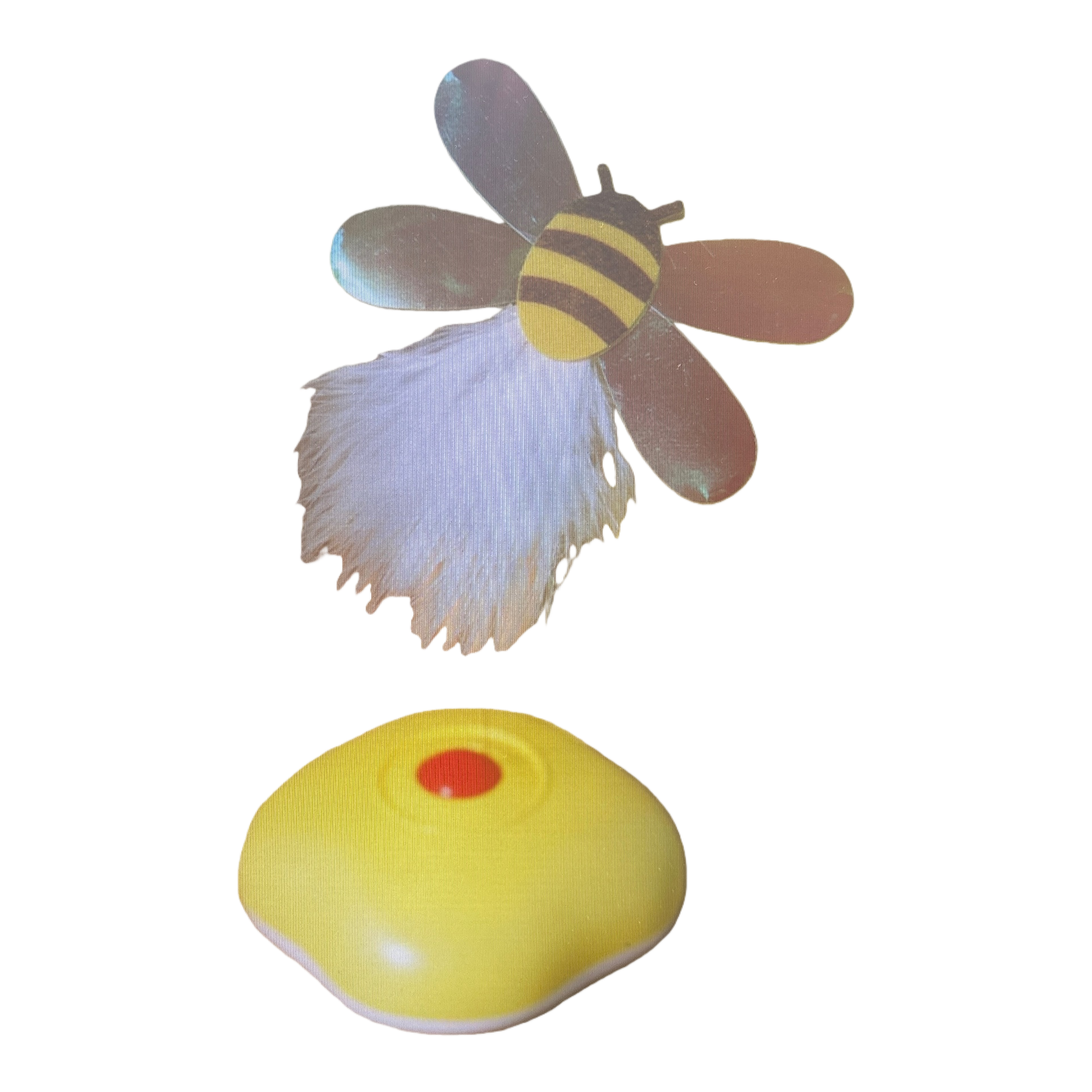 Cute and adorable bee-shaped electric smart cat teaser with a base Item Picture