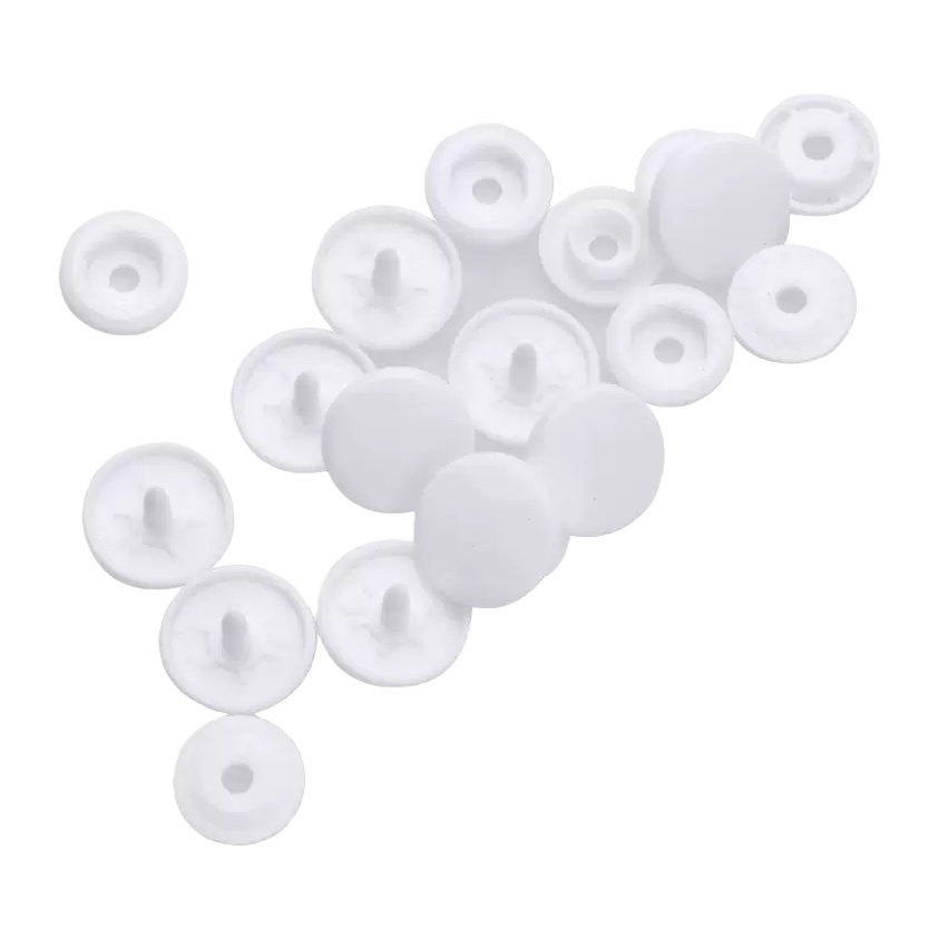 White button-button clothing accessories, metal button-button women's shirts, denim jackets, universal Item Picture
