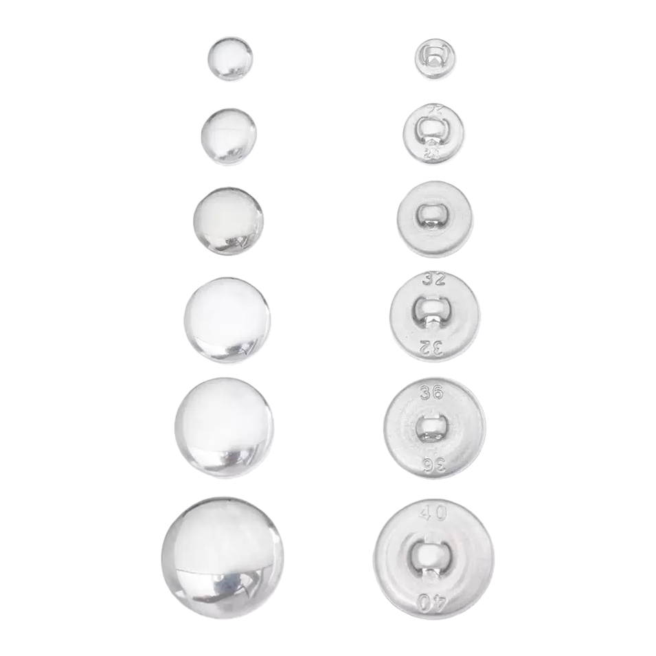 Silver metal button clothing accessories DIY handcrafted decorative fasteners Item Picture