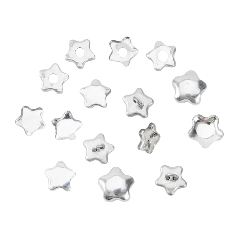 DIY handmade materials for silver five-pointed star-shaped metal bead jewelry accessories Item Picture