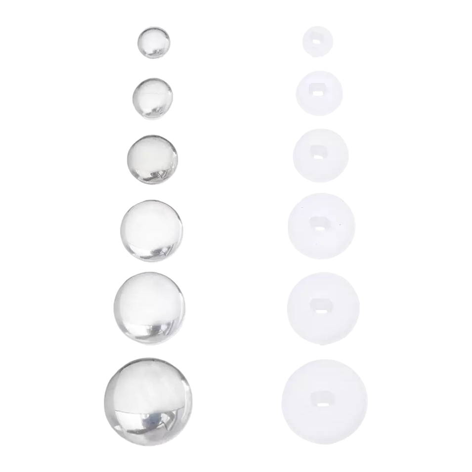 البرشامة كروية فضية مزخرفة مع قاعدة بيضاء Item Picture