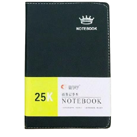 Black cover notebook A5 with thickened inner pages, a business and simple notepad Item Picture