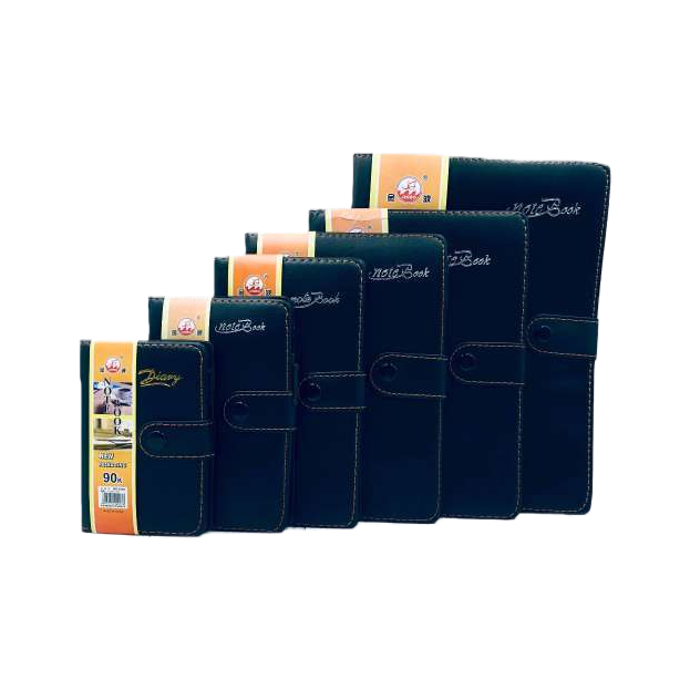 A deep blue multi-sized notebook set is arranged to showcase a simple business style Item Picture