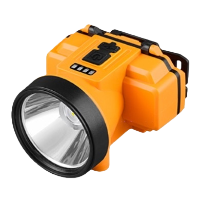 مصابيح الرأس البرتقالي (LED) قابلة لإعادة التفريغ عالي الكثافة Item Picture