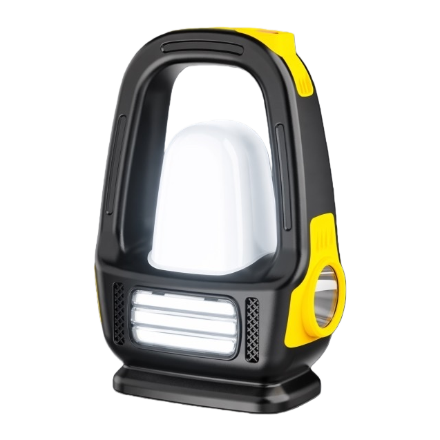 Black yellow-rimmed portable outdoor camping lighting fixture Item Picture