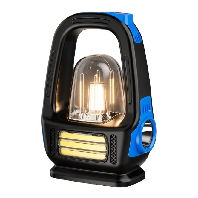 Black portable LED rechargeable outdoor camping lighting lamp Item Picture