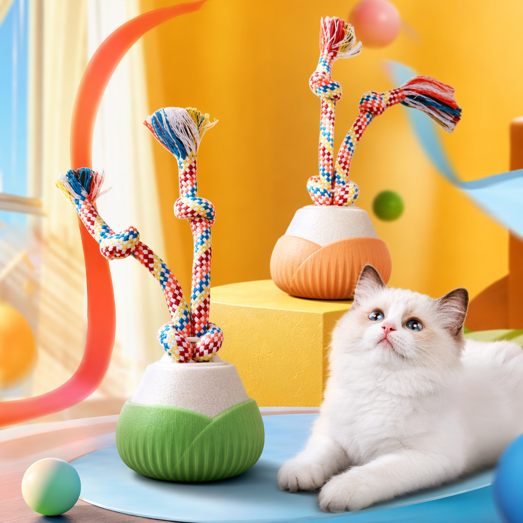 Colorful knot-tied cat toys, claw grinding, cat teasing, entertainment and intelligence interactive toys Specification image
