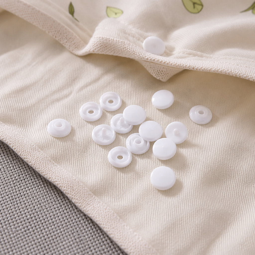 White button-button clothing accessories, metal button-button women's shirts, denim jackets, universal details Picture