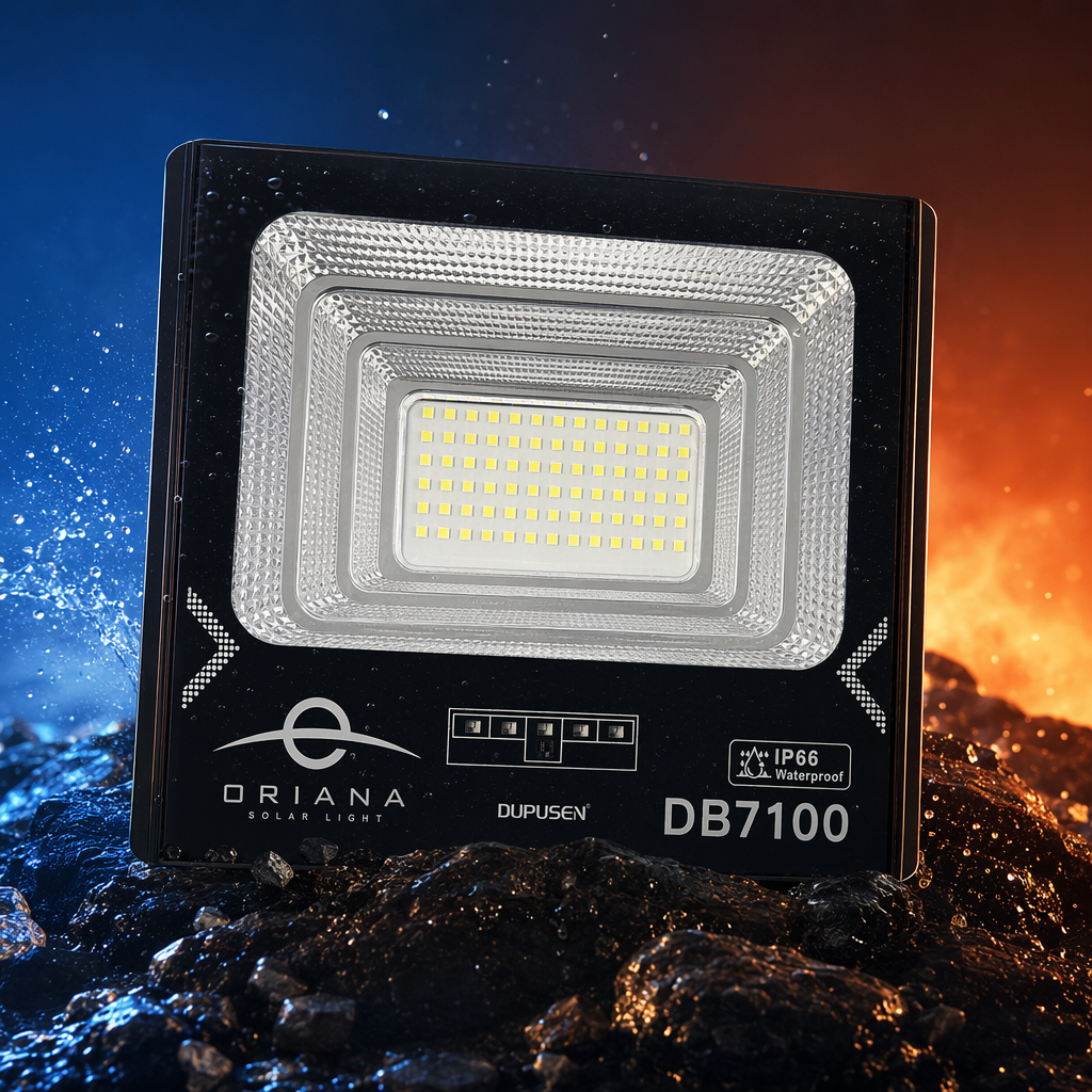 Black packaging box solar floodlight outdoor waterproof lighting courtyard wide-angle illumination Specification image