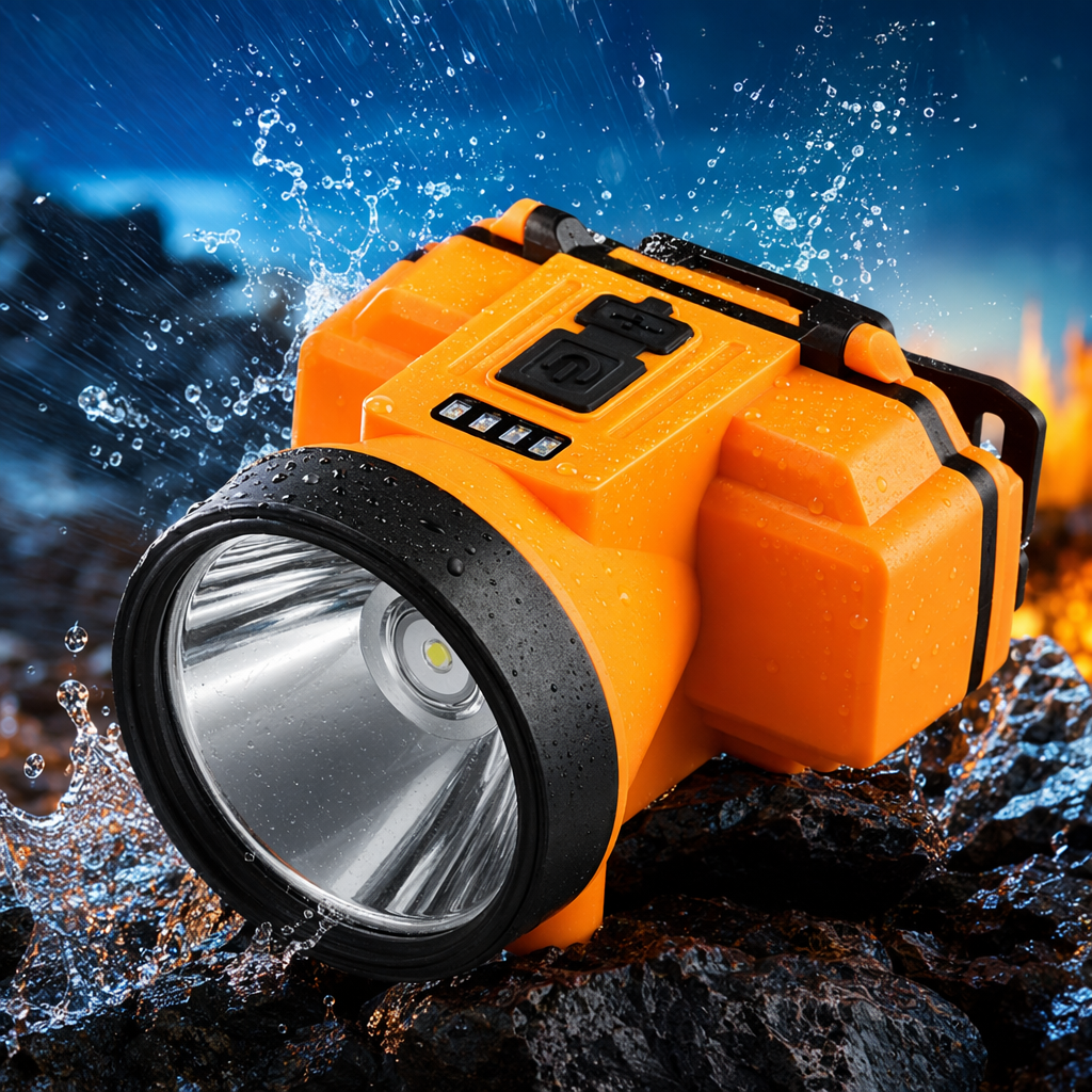 مصابيح الرأس البرتقالي (LED) قابلة لإعادة التفريغ عالي الكثافة Specification image