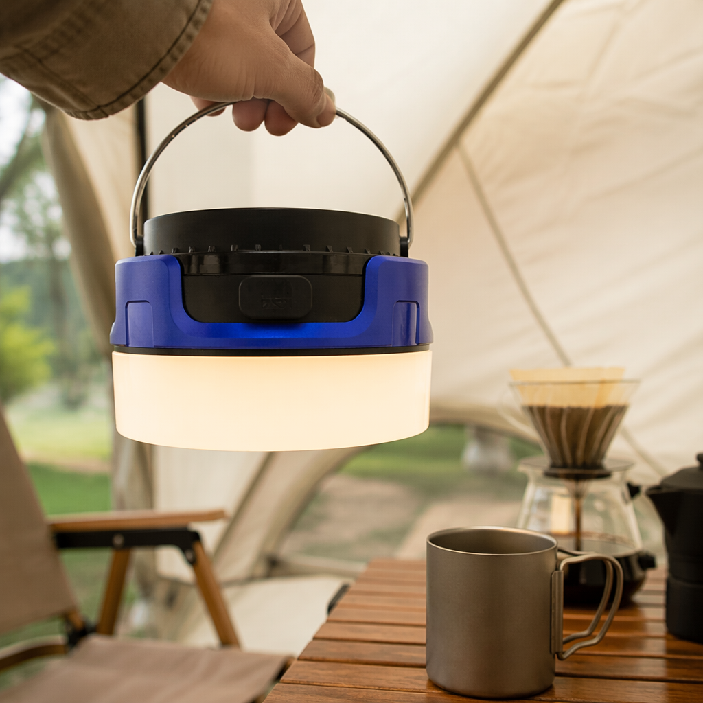 The blue and white hand-held device is a portable, multi-functional and practical tool details Picture