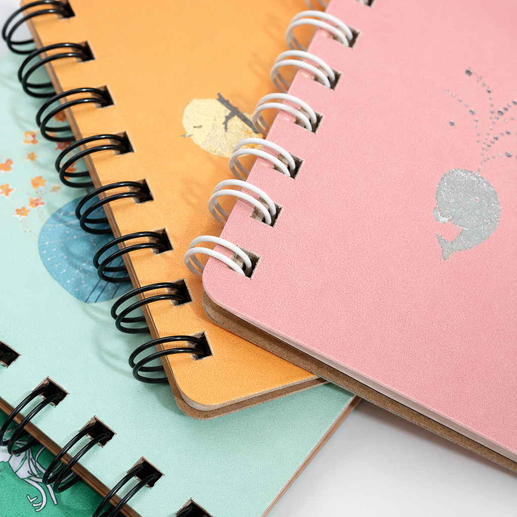 Cuaderno espiral colorido A5 páginas interiores engrosadas multicolor opcional simple para estudiantes de oficina Application Scenario