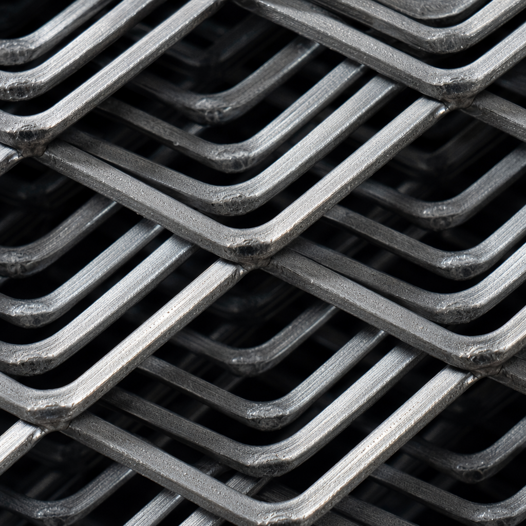 Gris plateado diamante malla de metal material de acero inoxidable filtro de ventilación para uso doméstico e industrial Application Scenario