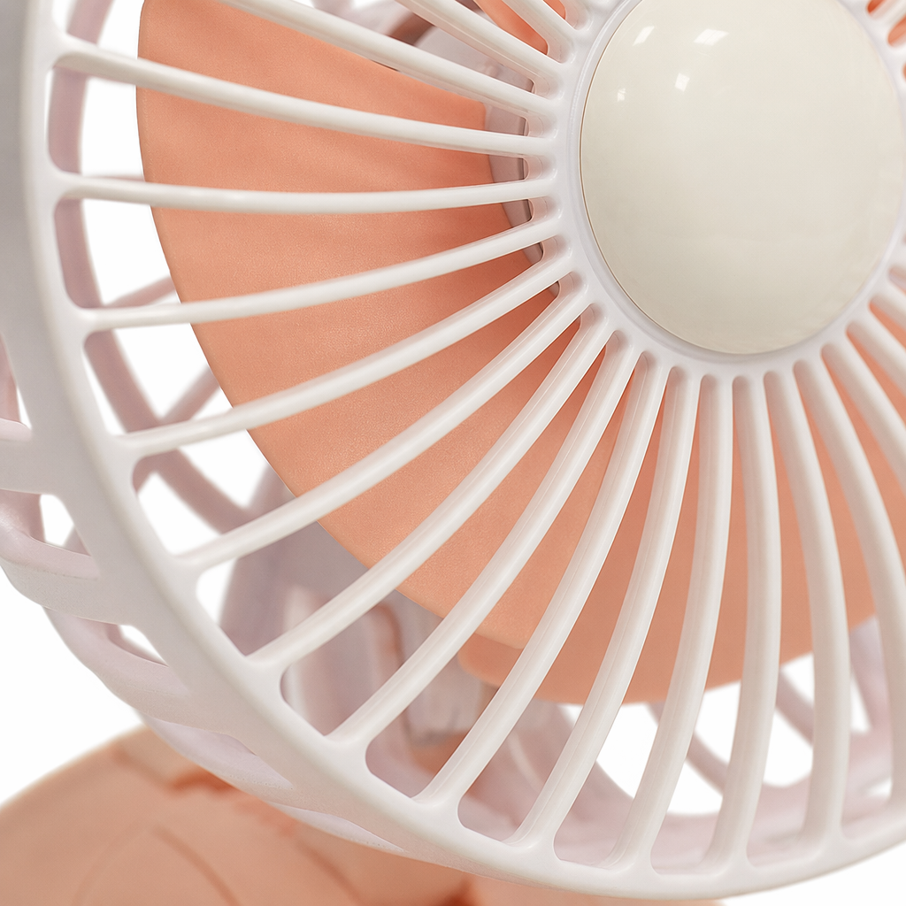 Pink silent floor fan, home bedroom small fan, desktop electric fan Application Scenario