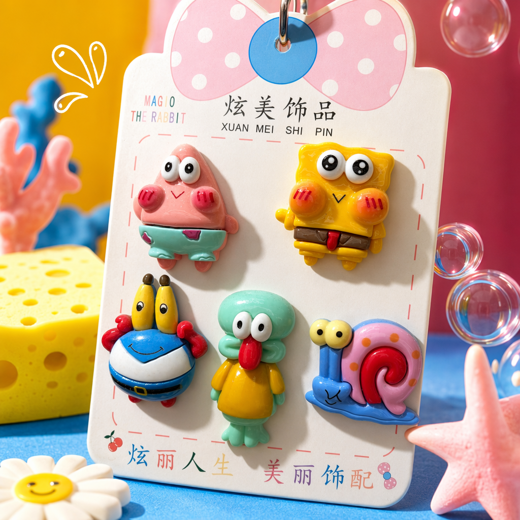 彩色卡通冰箱贴细节图