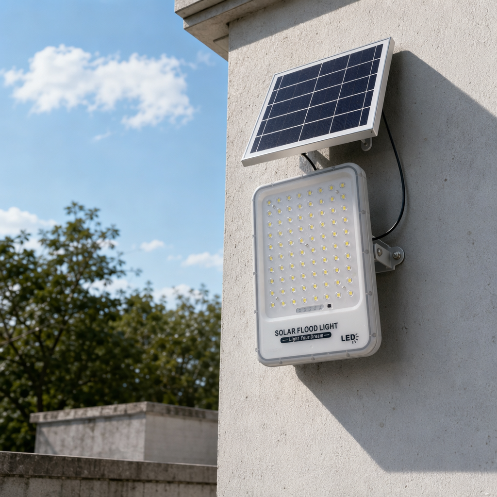 White LED floodlight outdoor waterproof lighting, 100W wide-angle illumination, energy-saving and durable details Picture