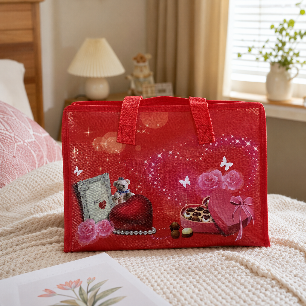Extra-large laminated non-woven fabric handbag, fashionable and environmentally friendly packaging bag, non-woven fabric bag details Picture