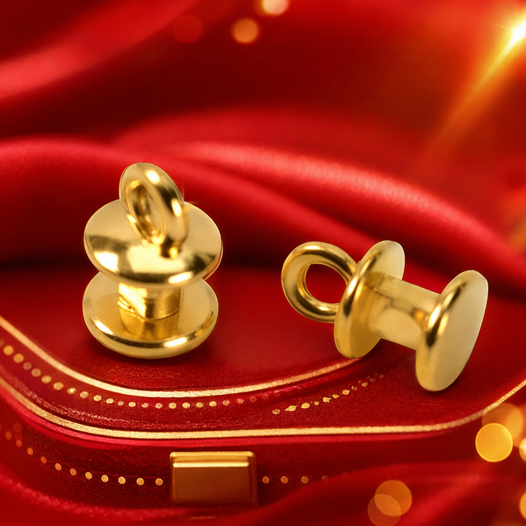 Golden metal fasteners, clothing accessories, hardware parts, universal style Specification image