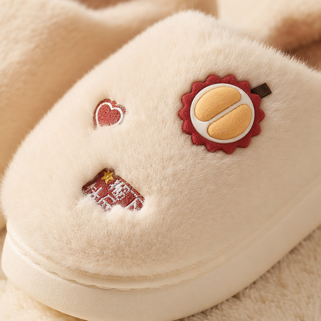Plush slippers for women in winter, thickened and warm home cotton slippers for couples Application Scenario