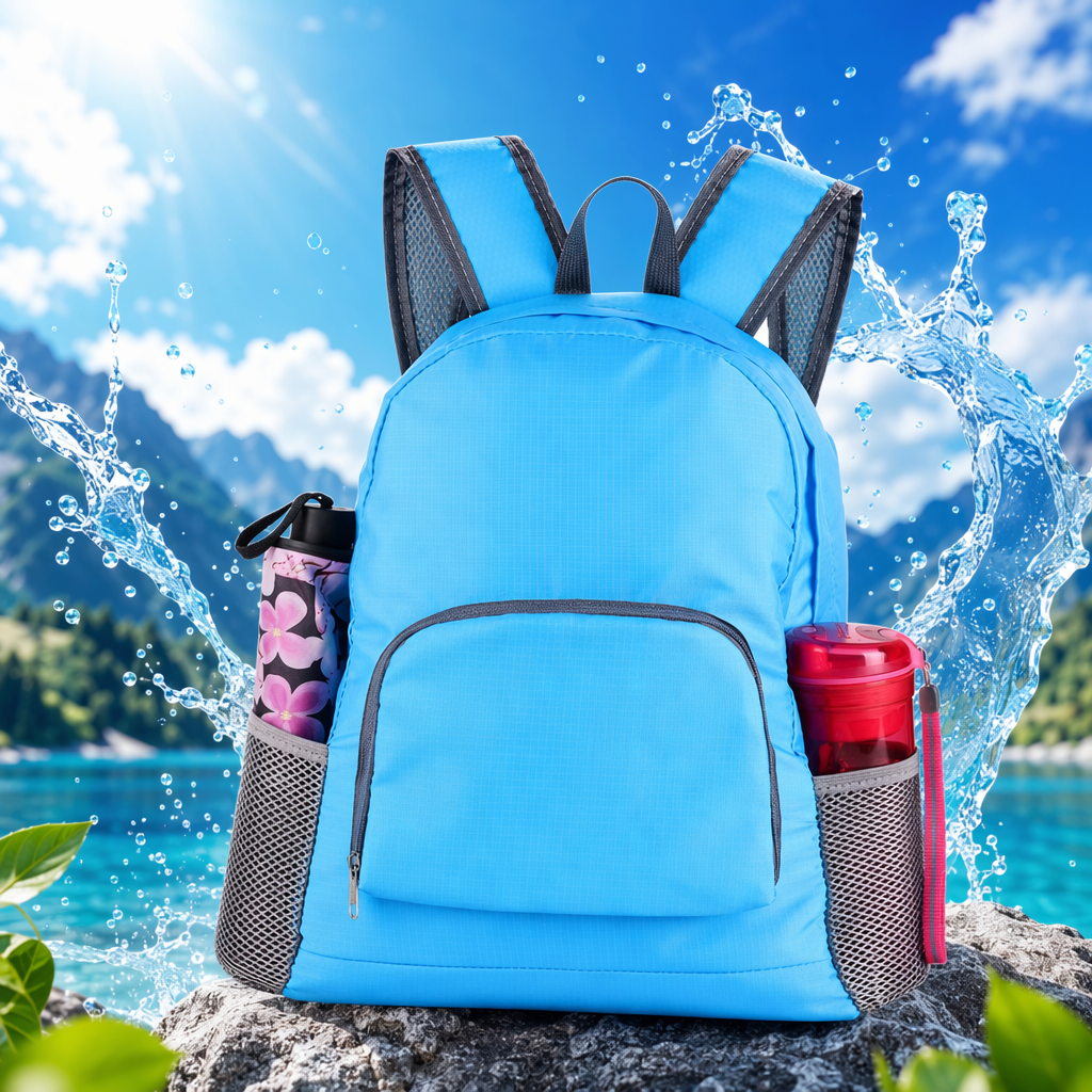 A blue, fashionable, lightweight and large-capacity student commuting backpack Specification image