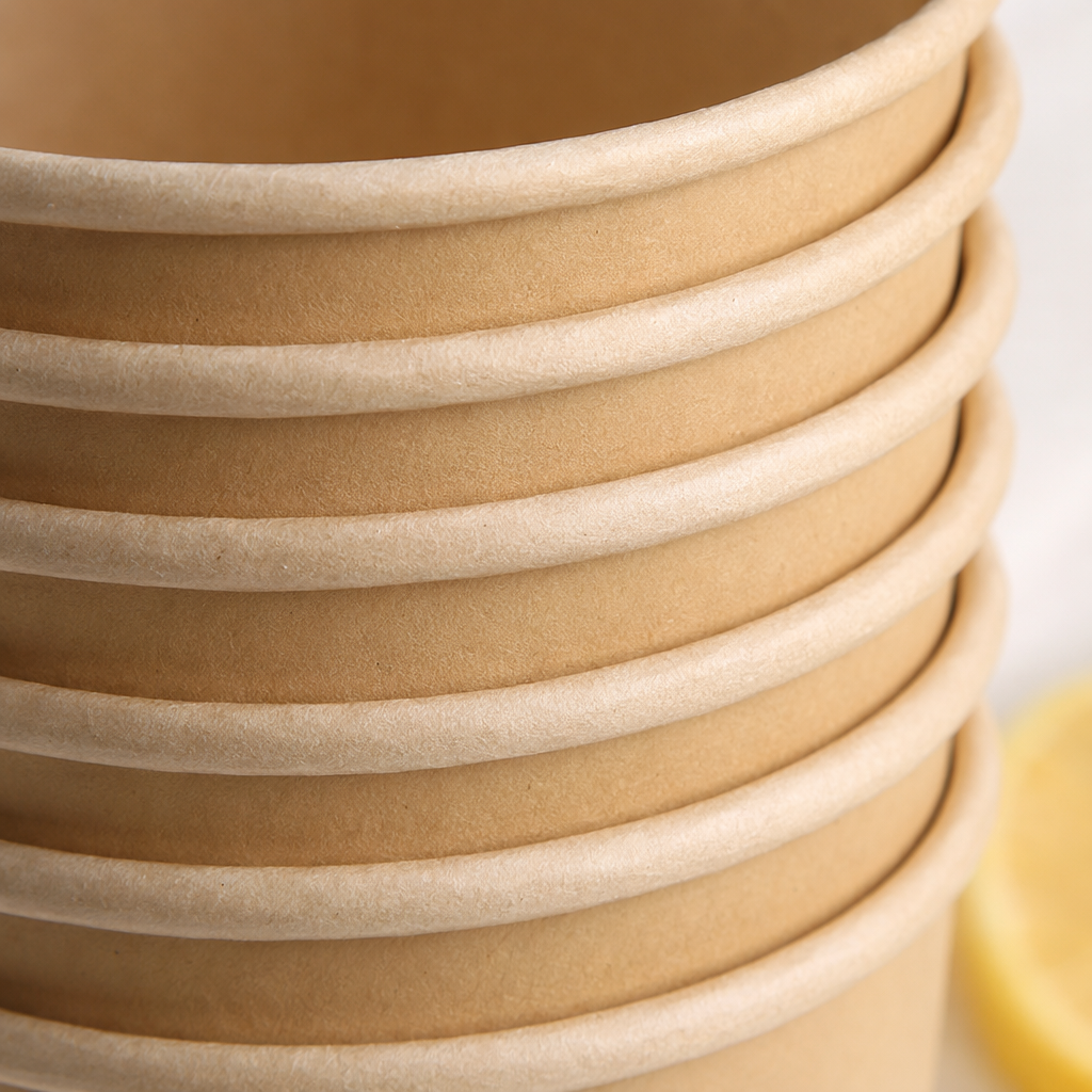 Tazas de papel desechables beige para el hogar oficina té de leche taza de café 200ml Application Scenario