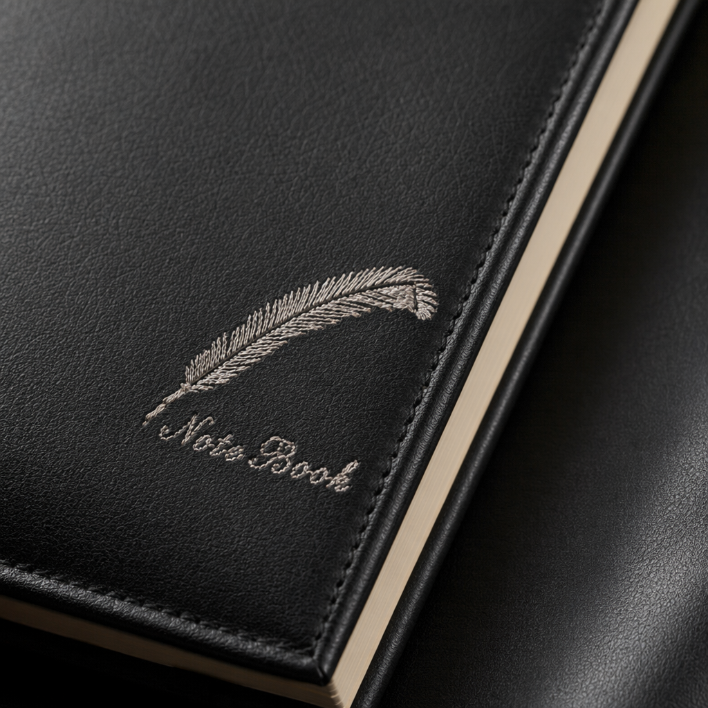 Black business note-taking notebook, simple leather A5 size, 120 pages Application Scenario