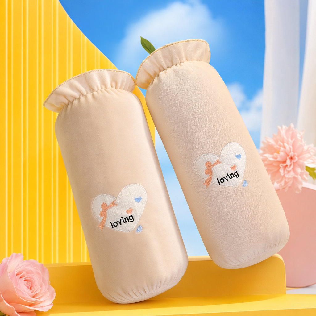 Autumn and winter long sleeve sleeves for office and home warmth, plush lace sleeve sleeves, women's sleeve guards, anti-stain sleeve sleeves wholesale Specification image