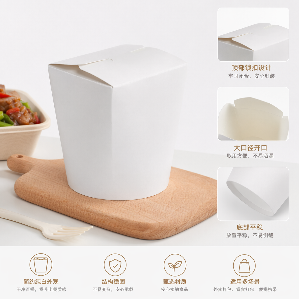 A simple and environmentally friendly office stationery storage box in white paper box packaging