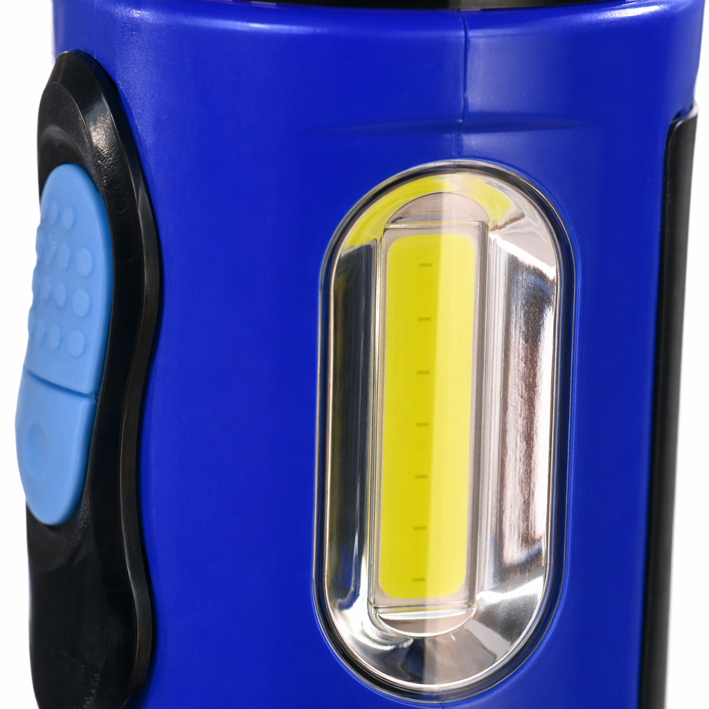 Portable rechargeable outdoor lighting tool with blue LED high-intensity flashlight Application Scenario