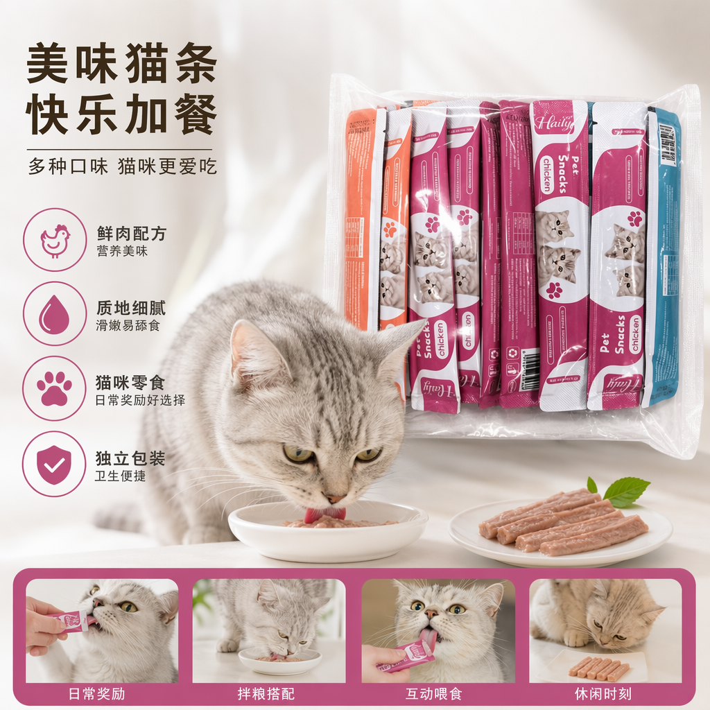 猫条15g 猫咪零食成猫幼猫湿粮鲜肉解馋猫罐头猫零食批发宠物零食宠物食品详情1