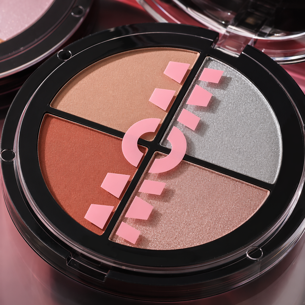 Black round eyeshadow palette, 12-color matte pearlescent long-lasting color-enhancing beauty makeup Application Scenario