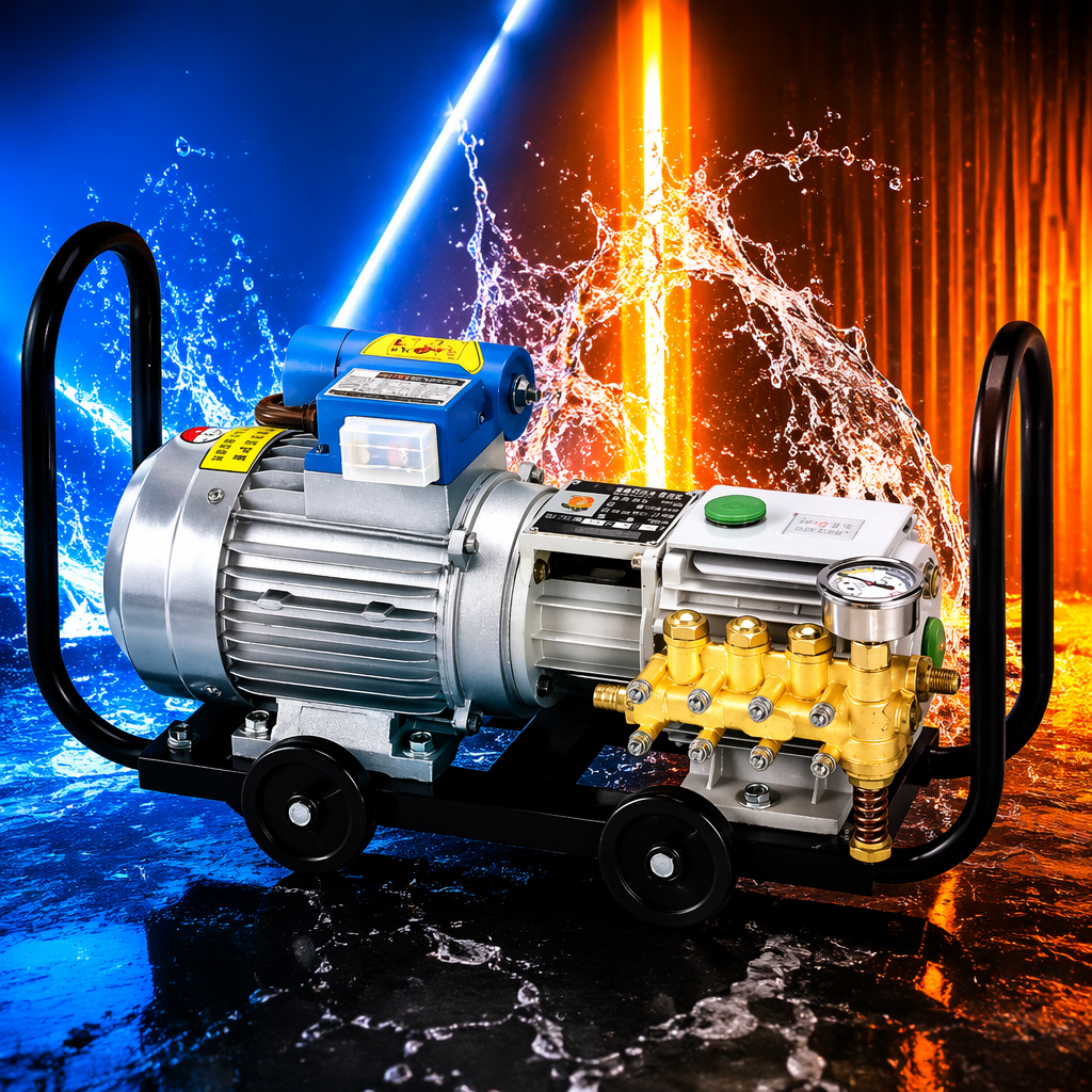Plata motor amarillo cuerpo de la bomba negro carro bastidor lavadora de alta presión Specification image