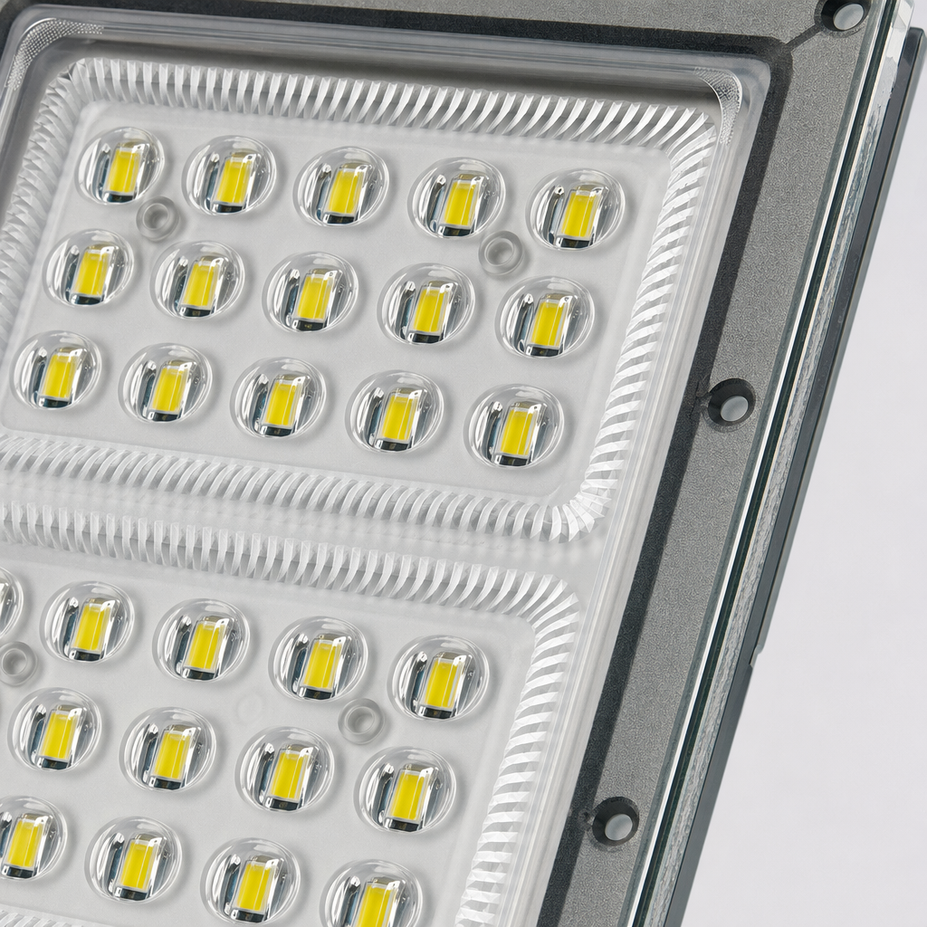 Grey solar floodlight, outdoor waterproof lighting, courtyard lawn light, rechargeable without wiring Application Scenario