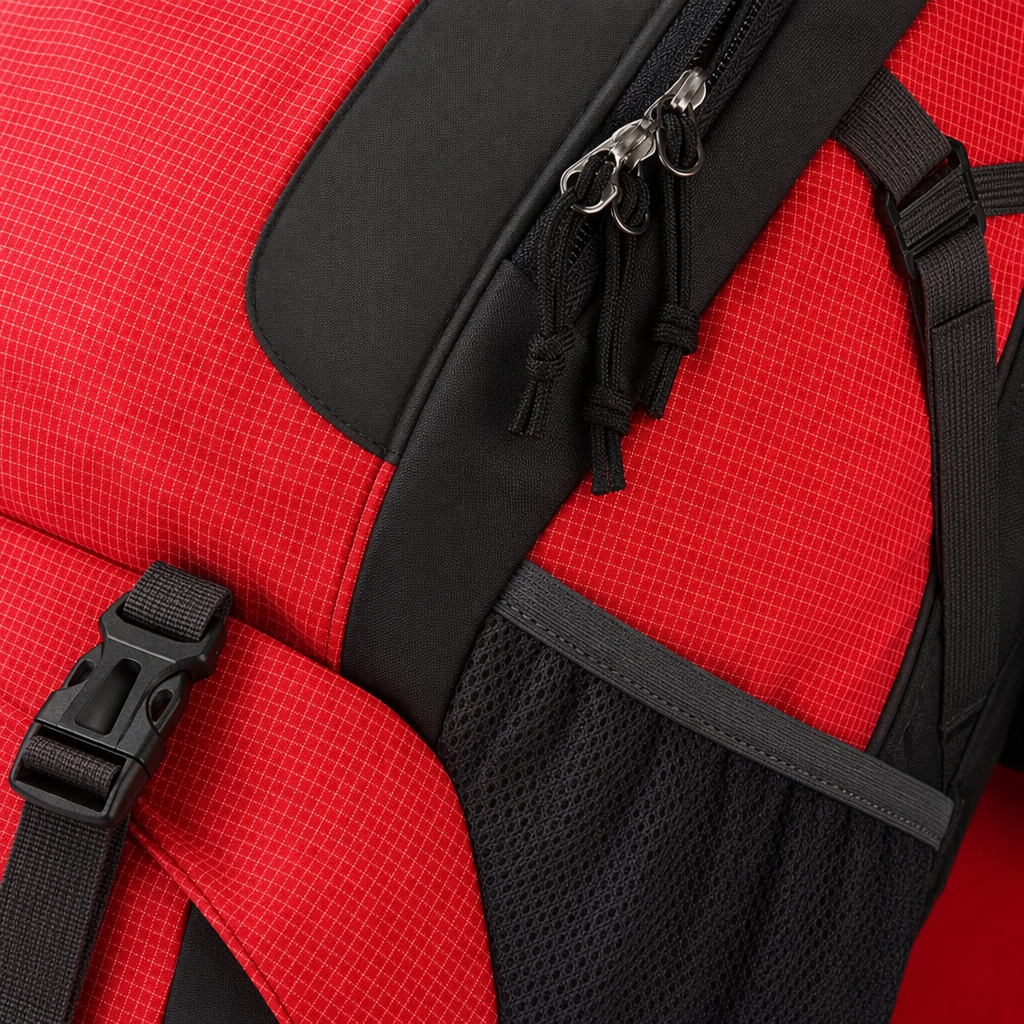The red hiking bag is a large-capacity, lightweight outdoor travel backpack suitable for both men and women Application Scenario