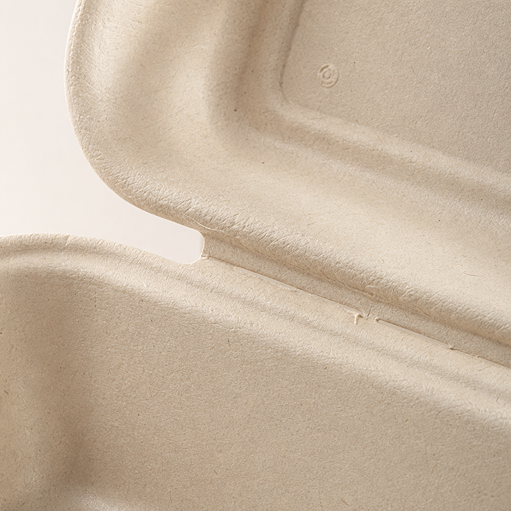 The beige square hamburger box made of food-grade PP material can be used to seal takeout packaging boxes Application Scenario