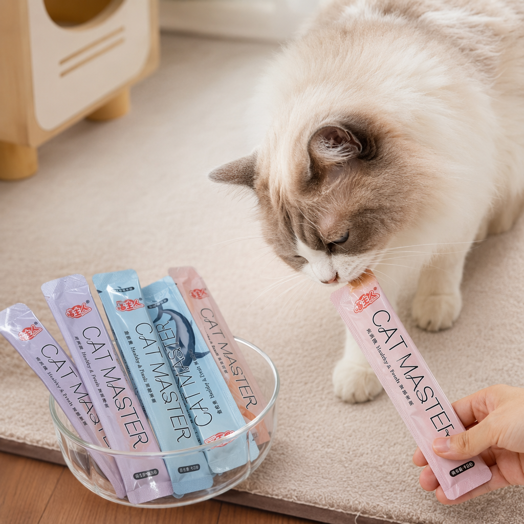 鲜肉猫条营养补水湿粮成幼猫通用宠物零食解馋金枪鱼鸡肉猫条详情2