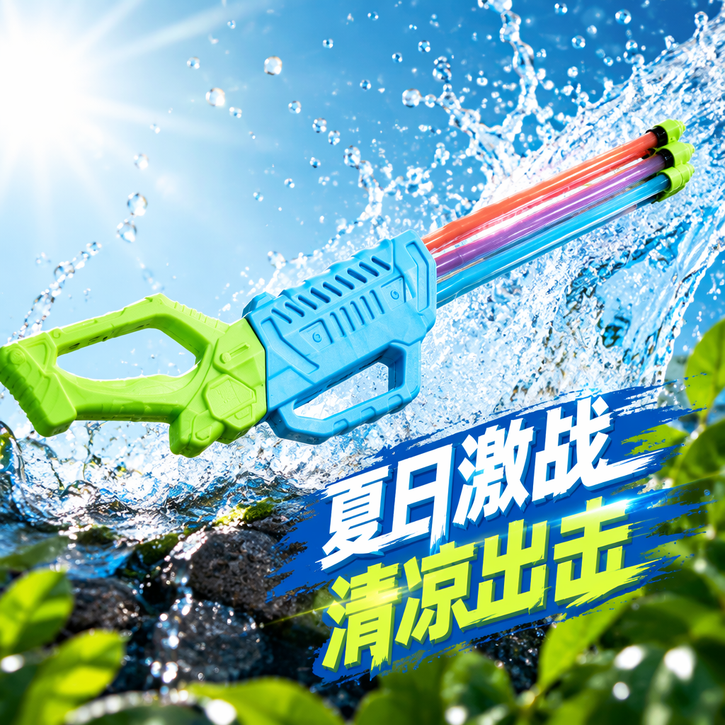 Colorful toy water guns, children's summer outdoor water play spray guns Specification image