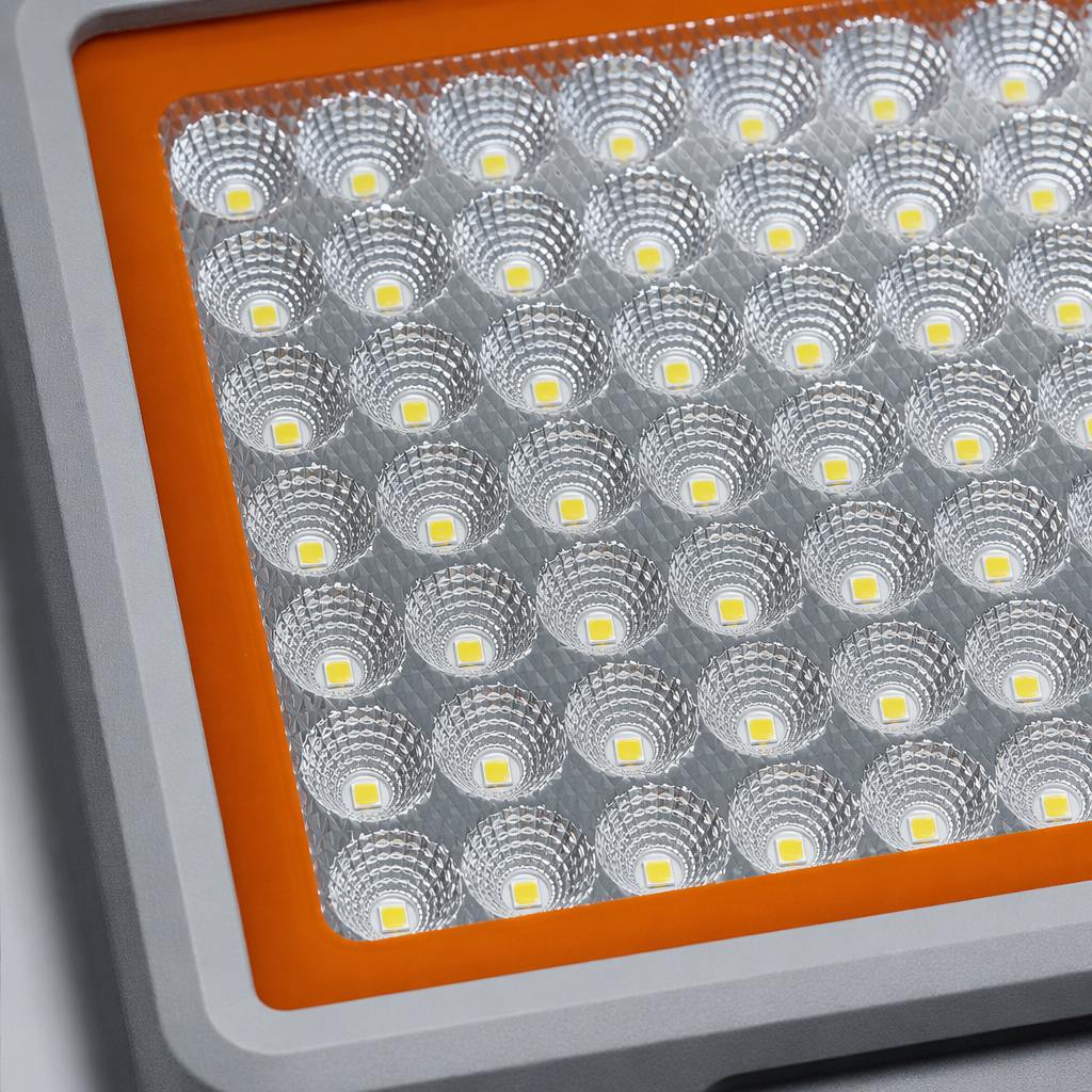 Orange shell solar floodlight, outdoor waterproof lighting, garden lawn light Application Scenario