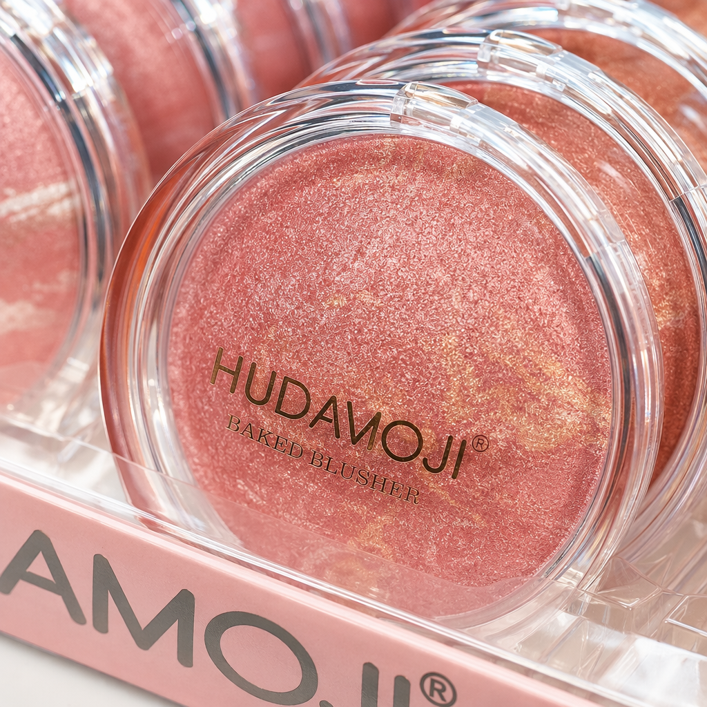 The pink packaging box, blush, soft matte finish, long-lasting color display, natural color improvement and complexion enhancement Application Scenario