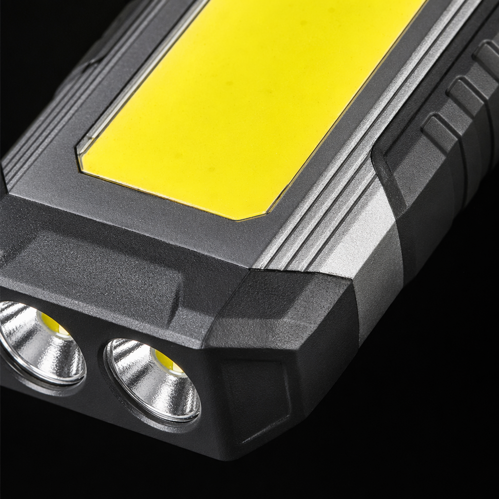 Portable rechargeable yellow LED maintenance work light with 360-degree adjustable brightness Application Scenario